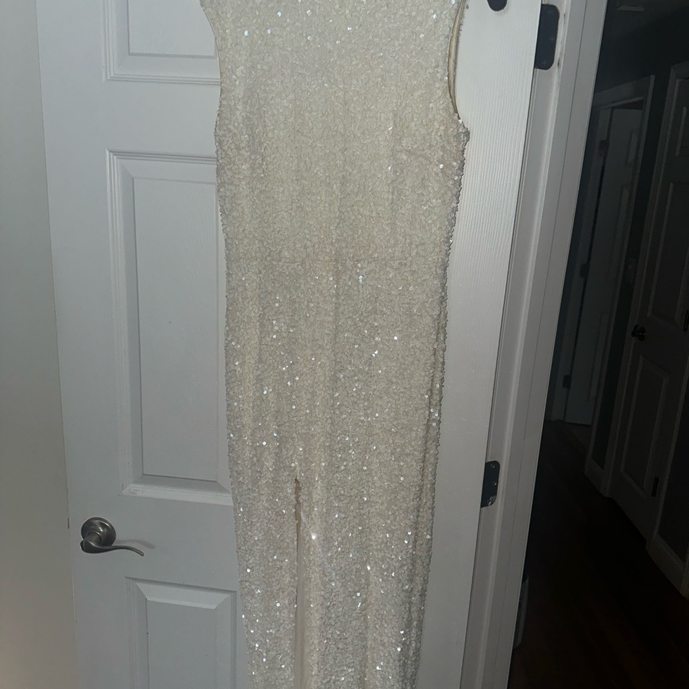 Wayf Sparkling Cream Maxi Dress - Picture 3 of 4